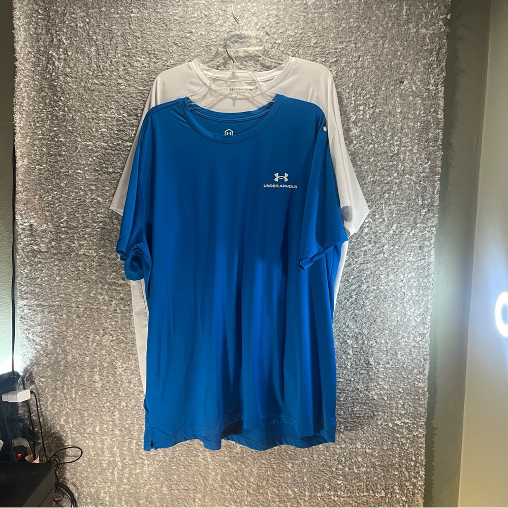 Under Armour Plus 3XL The UA Rush Tee Cellaint, The Tech Tee T-Shirt Lot Of 2
